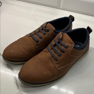 Sonoma Cognac Leather Shoes with memory foam soals